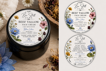 Beef Tallow- Face Cream Blue Lotus
