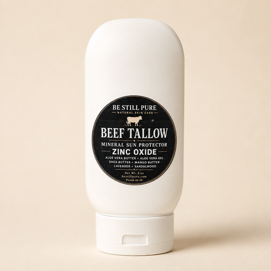 Beef tallow Sun Protector - Zinc Carrot seed Oil , Raspberry oil