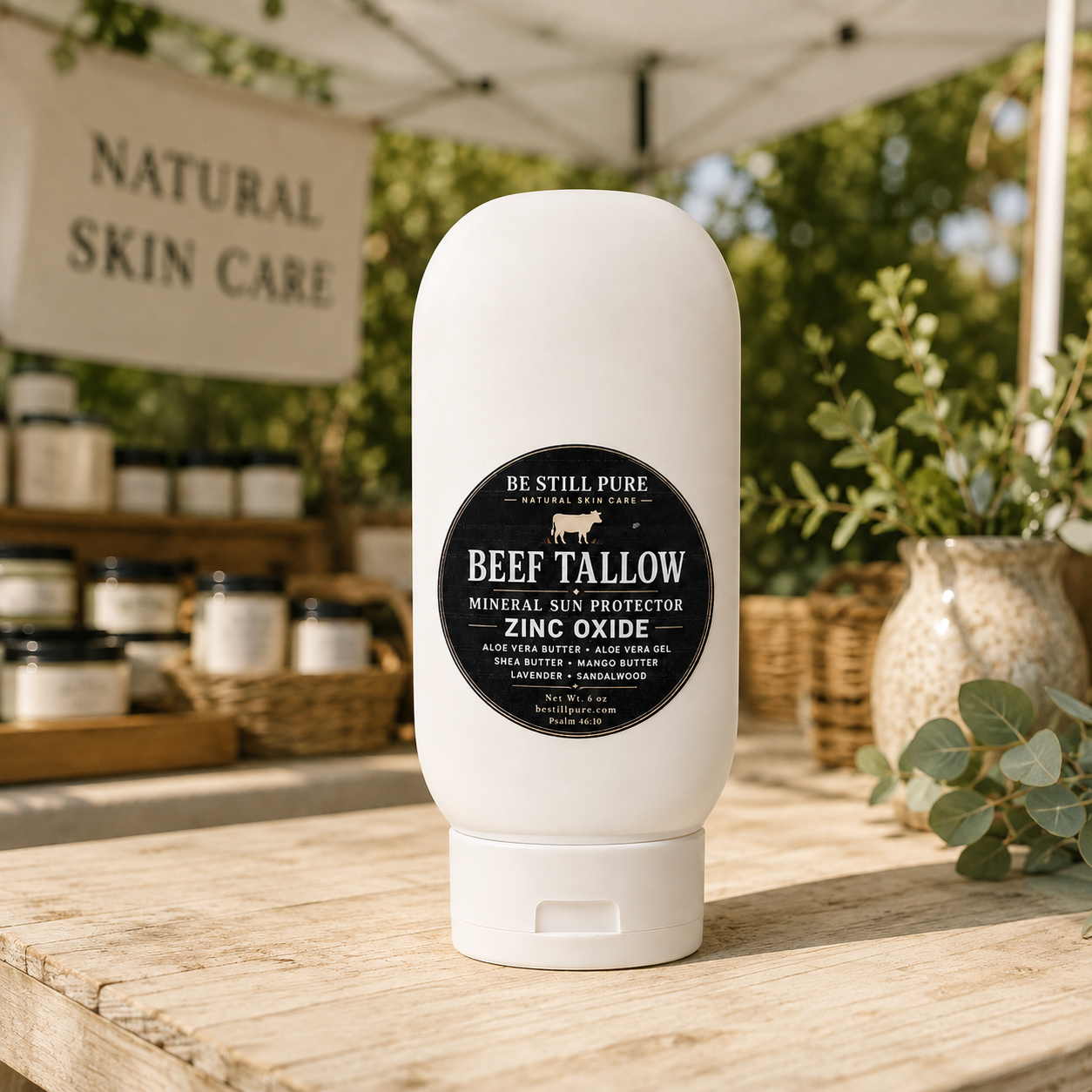 Beef tallow Sun Protector - Zinc Carrot seed Oil , Raspberry oil