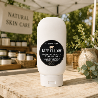 Beef tallow Sun Protector - Zinc Carrot seed Oil , Raspberry oil