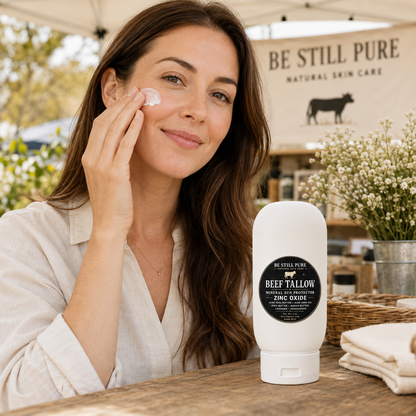 Beef tallow Sun Protector - Zinc Carrot seed Oil , Raspberry oil