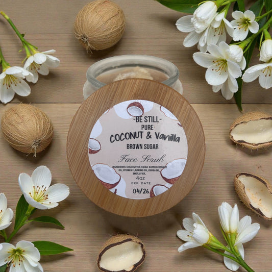 “Velvet Glow Cocoa & Coconut Face Scrub”