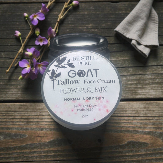 •	“Nourishing Goat’s Tallow – Soft, Smooth, Non-Greasy”