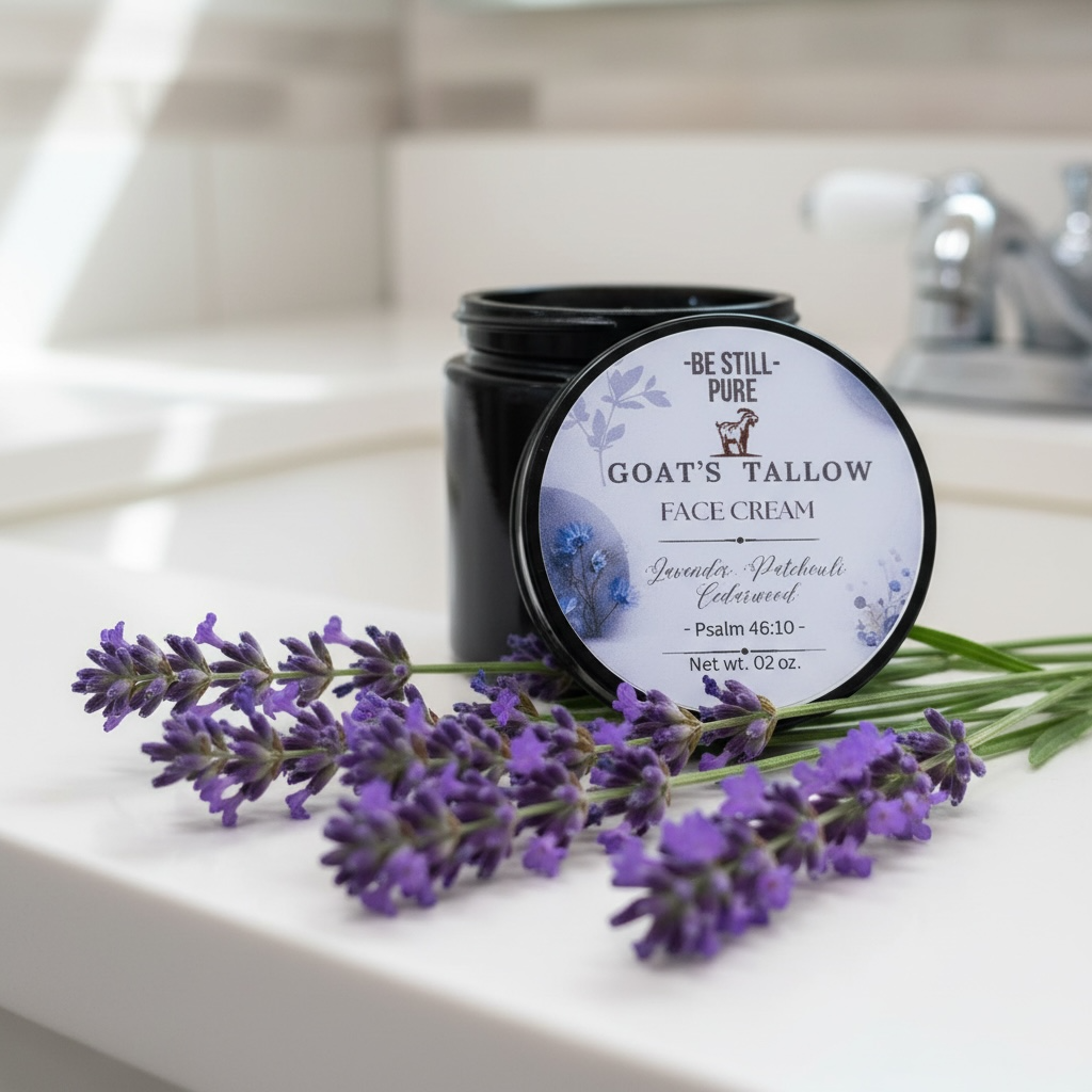 •	“Nourishing Goat’s Tallow – Soft, Smooth, Non-Greasy”